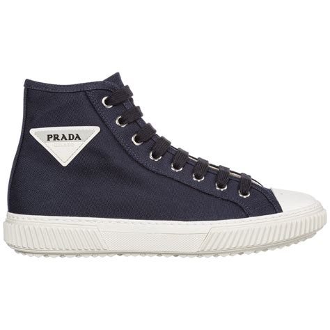 prada sneakers being worn|Prada high top sneakers sale.